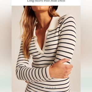Abercrombie and Fitch long sleeve polo midi dress